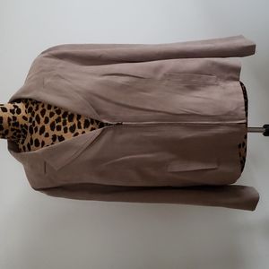 STUDIO WORKS Faux Suede Greige Jacket